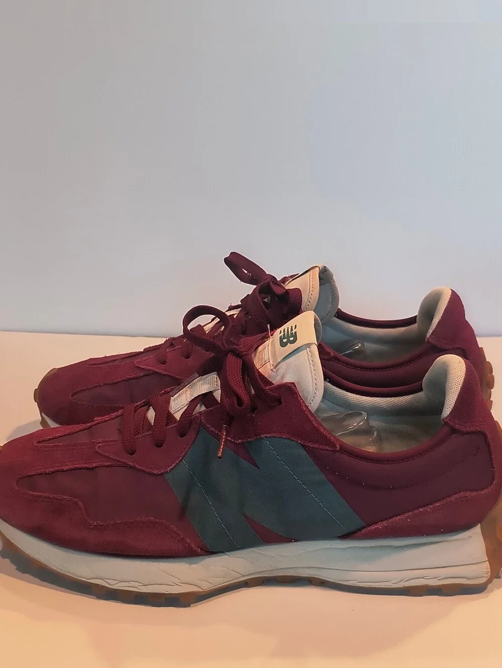 New Balance Men's Burgundy and Gray Sneakers